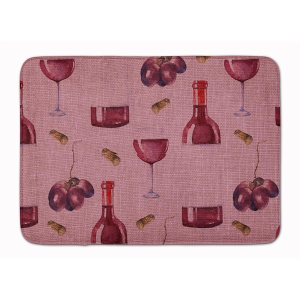 Carolines Treasures Red Wine on Linen Machine Washable Memory Foam Mat BB5195RUG - main